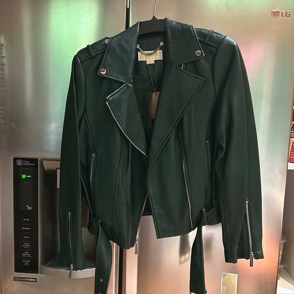 New leather jacket with tag size L